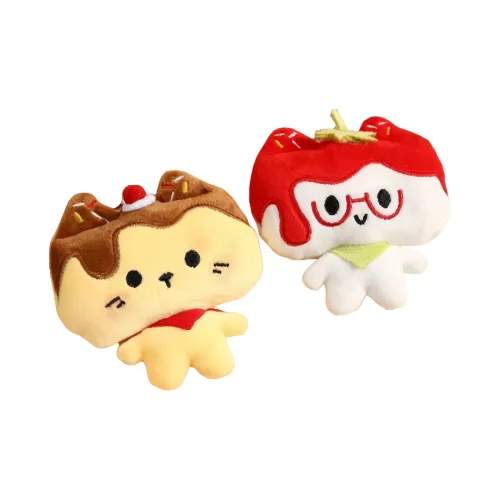 LOGISTAR Клубничный Пудинговый Полностью Котенок Плюшевый Брелок 10 см Высота