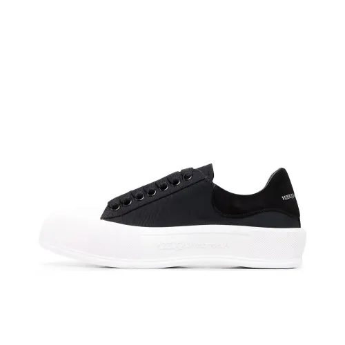 Alexander McQueen Deck Low Топ Стильные Скейтбординги Мужской Черный Белый