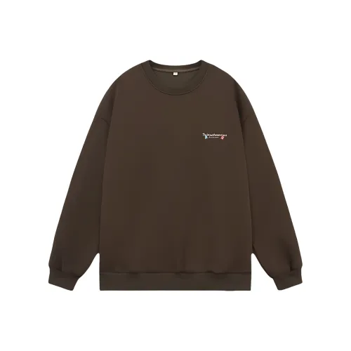 HETINGHOME Кофейный Унисекс Свитшоты