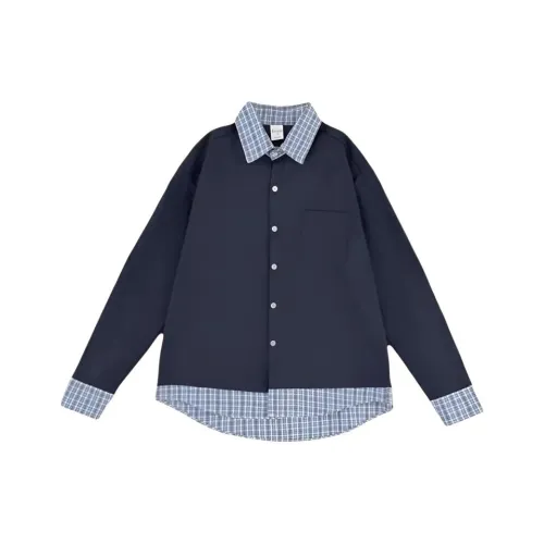 Manekniv Темно-синие унисекс рубашки