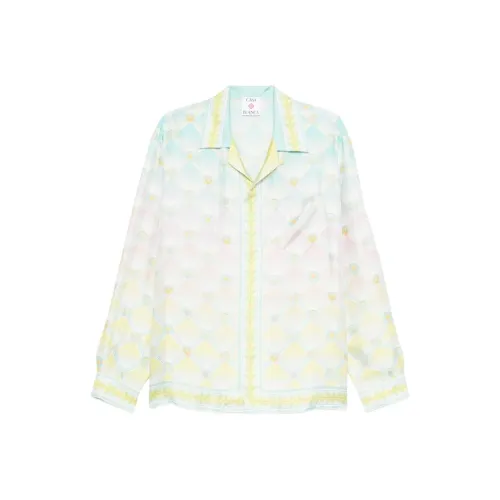 CASABLANCA Розовый воск Синий Мужские рубашки