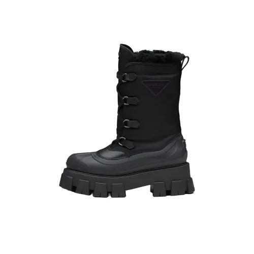 PRADA Monolith Женские сапоги до колена CAMEL