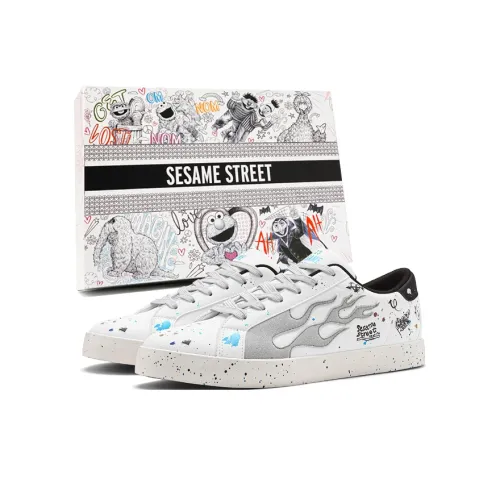 SESAME STREET Slip-resistant Balance Lightweight Low-Top Skateboard Shoes Unisex Сесам Слайп-Резистентный Баланс Легкий Низкий Топ Скейтборд Кроссовки Унисекс