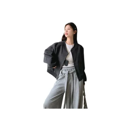 ZVJH Темно-серый женский бейсбольный джерсий