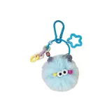 Большое украшение с глазом и помпоном - синего цвета