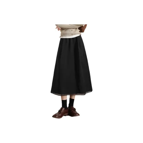 HIPPIEMISS Черный Женские Повседневные Длинные Юбки