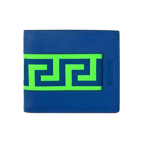 VERSACE Кожа Кошелек Мужской Синий