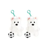 Футбол Вест-хайленд Щенок Кукла с Белым Кольцом и Зеленой Пуговицей, 2 шт