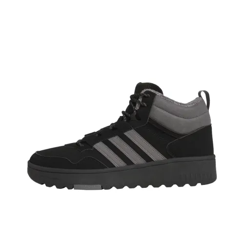 Adidas Hoops 4,0 MID Топ Скейтборд Кроссовки Унисекс Черный