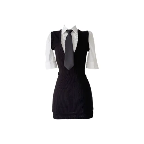 Udon House Короткий рукав Платье Женское