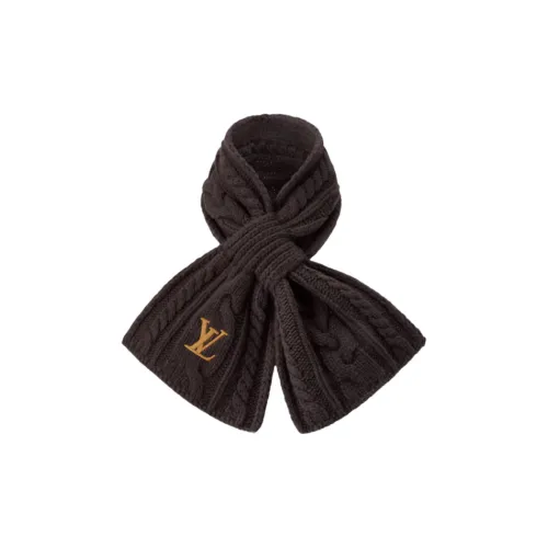 LOUIS VUITTON Шарфы из овечьей шерсти Мужской Коричневый