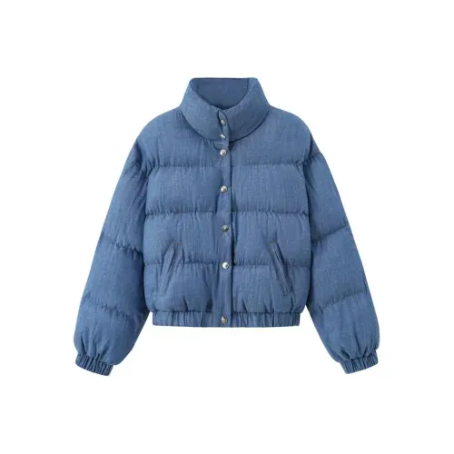 DGMZ Джинсовый синий пуховик женский пуховая куртка (пуф)