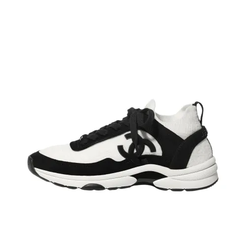 CHANEL Износостойкий Дышащий Низкий Топ Повседневная Обувь Женская Белый Черный