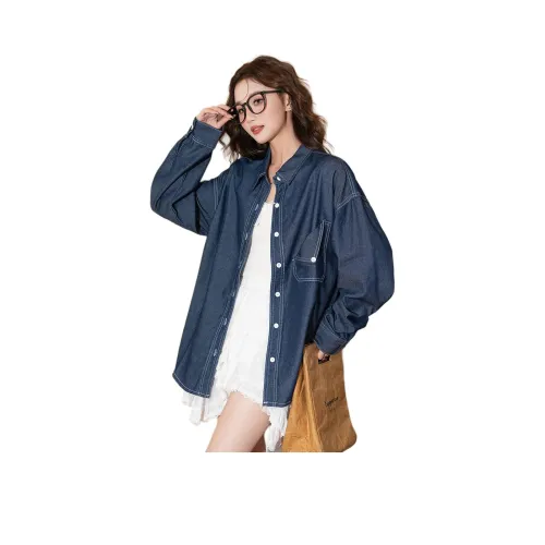 Tonlion Темно-синие женские рубашки