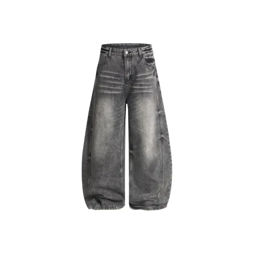 WAYHWEI Серый Унисекс Джинсы