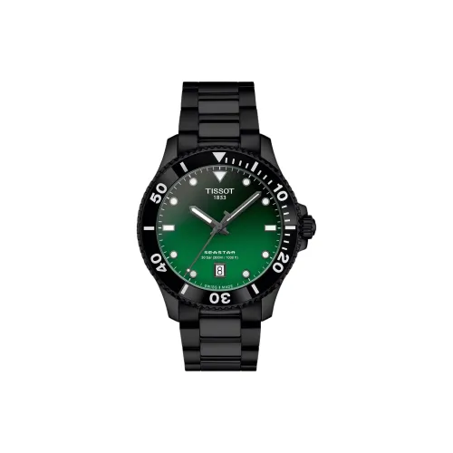 Tissot Starfish Collection Кварцевый механизм Унисекс Часы 40 мм Зеленый циферблат