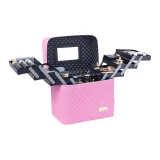 646 Шестипанельная вышитая версия, клетчатый розовый