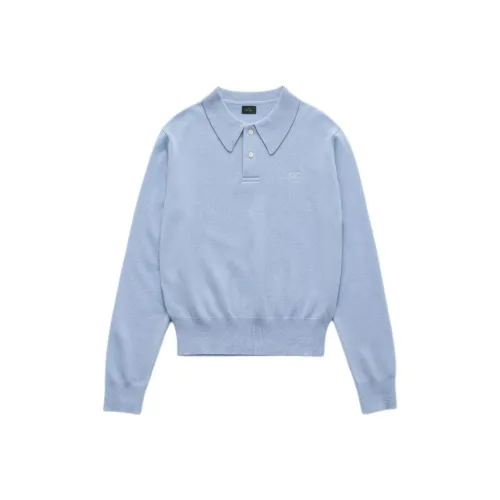 The Barnnet FW25 Eight Кашемир Wimblyn KNIT Рубашка_Небесно-голубой Поло Женские