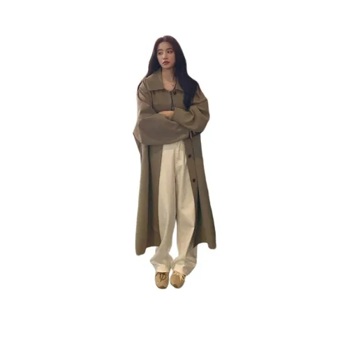 Kangaroo Хаки Женская тренч