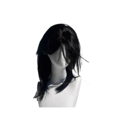 FYOSEE Wolf Tail and Sardine Head Японский стиль CENTER Разделённая Самурайская Голова Короткие волосы Мужская Перука Высокая температура Пряжа