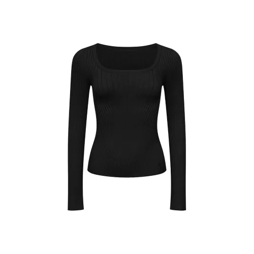 Ariseism Внимание на детали Утяжка на талии Трикотажная ткань Свитер Женские ОКТЯБР Облегающий крой Топ Женские