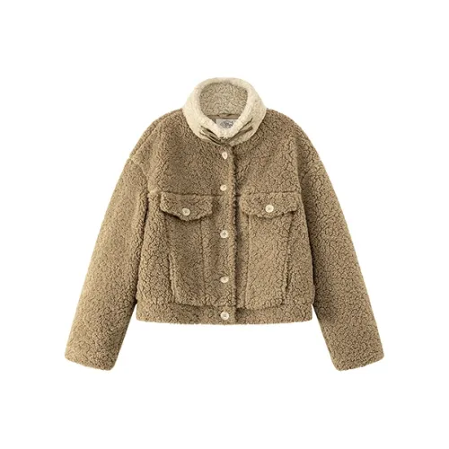 CHUU Кофе Женские Короткие Пальто