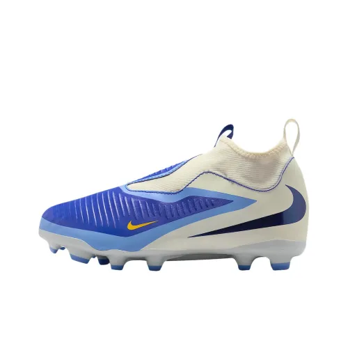 Nike Jr. Phantom 6 Поддержка Высокий Топ Детская Футбольная Обувь Гоночный Синий Подростки