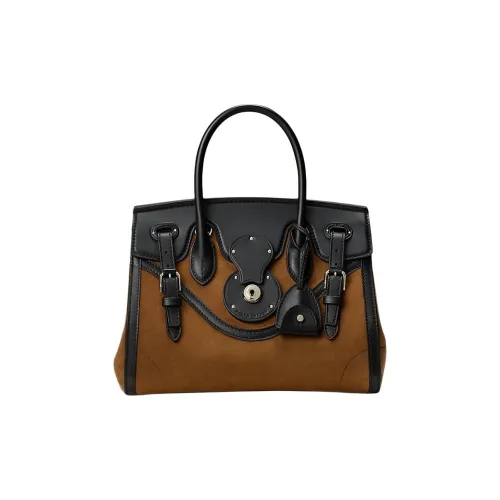 Polo Ralph Lauren Soft Ricky Коровья кожа Одно плечо Сумка Женская Коричневый и Черный