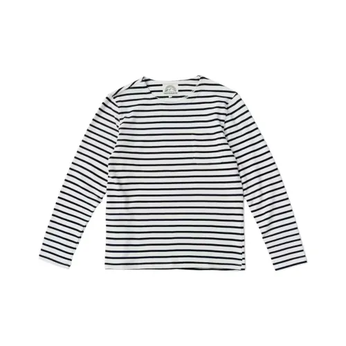 BLOOM VINTAGE Натуральный Белый и Темно-Синий Мужские Футболки