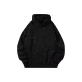 Чёрный с капюшоном, флисовая подкладка