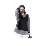 Темно-синий [Рубашка с эффектом двухслойности]