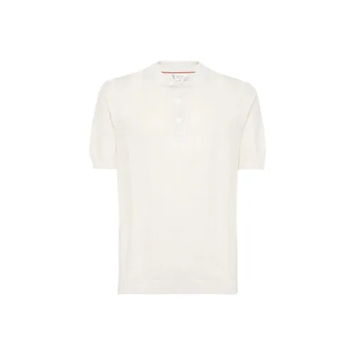 BRUNELLO CUCINELLI SS24 Поло Мужское Светлый Бежевый