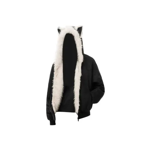 QYPRF Черный хлопковый пуховик Женские пуховики (пуховики)