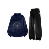 Темно-синий (Лиса) + Черный (Me45 Улыбка Этикетка Брюки с левым карманом Этикетка)