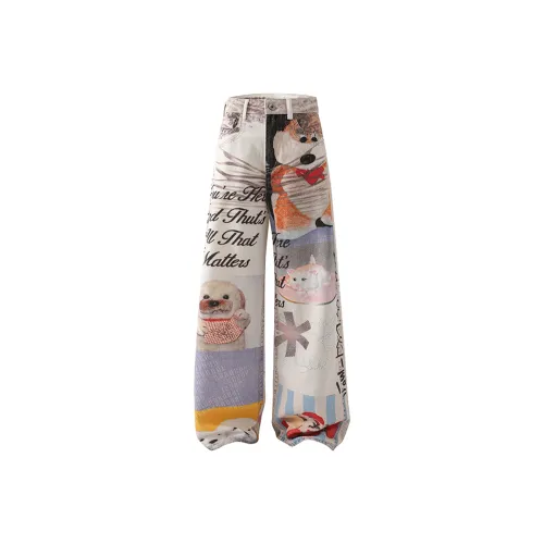 ALPINE PRO Цифровой с принтом Унисекс Джинсы