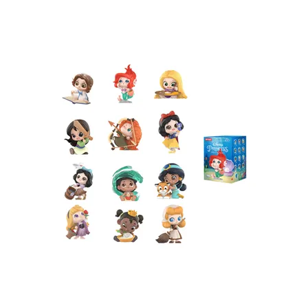 POP MART Disney 100th Anniversary Princess Childhood Коллекция Слепые коробки Один Mystery Коробка Целая коробка 12 шт