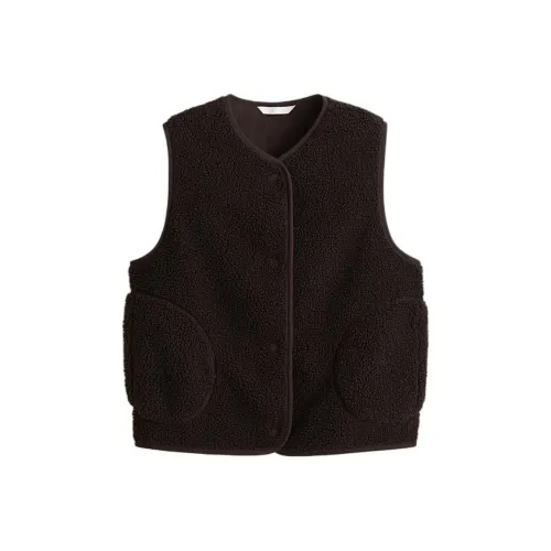 H M Темно-коричневые женские майки