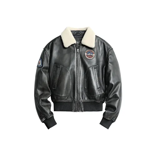 MCS Темно-серый Z7 Женские Кожаные Куртки