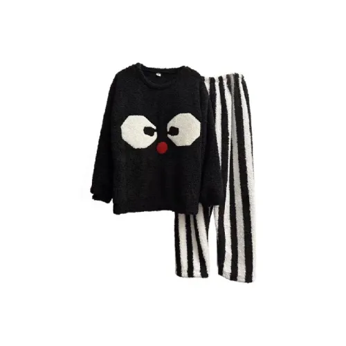 OEING Черный комплект [Одежда Sets] Женские Пижамные комплекты