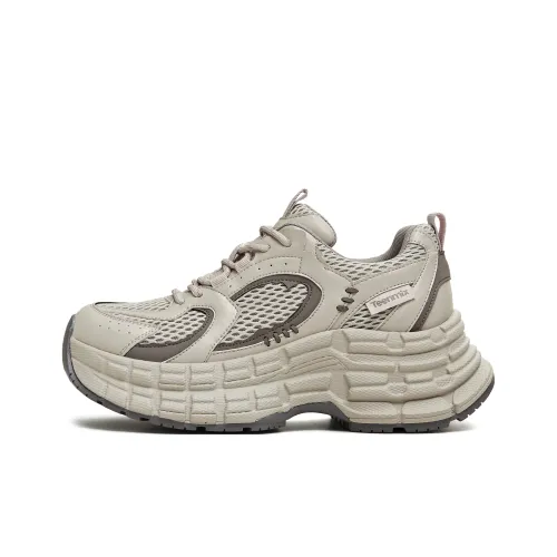 teenmix Устойчивый к истиранию поддерживающий ударопрочный низкий топ кроссовки с толстой подошвой женские