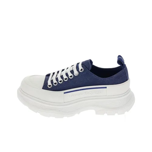 Alexander McQueen Tread Slick Ankle Длина Martin Boot Женские Синий Белый