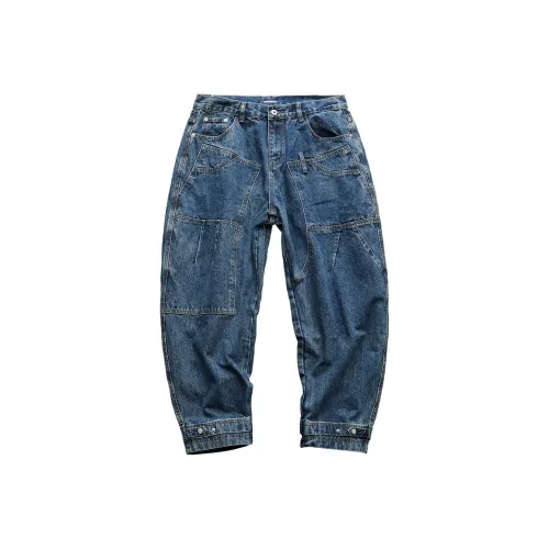 YIMAI Темно-синий Мужские Джинсы