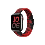 [Z-Pattern Black Red] Магнитная застежка, тонкий, нейлоновая ткань, вязаный ремешок