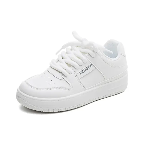 RENBEN Обувь Износостойкая и противоскользящая Низкий Топ Белые Кроссовки Женские