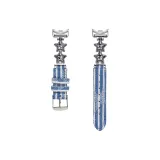 Серебряный, звезда, полосы, темный деним