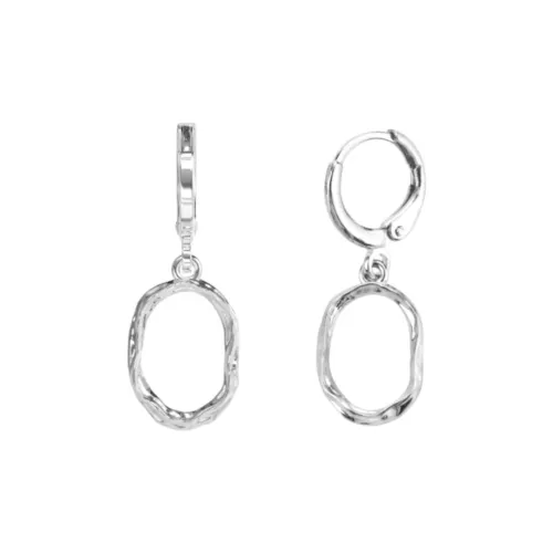 VARYVASE Серьги из меди с покрытием из белого золота Women's Silver