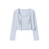 Blue Coat + Strap Top  
Синий пальто + топ с бретелями