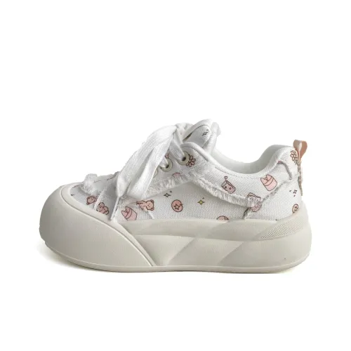 GOSO Скейтборд Кроссовки Низкие Бело-Розовые Женские