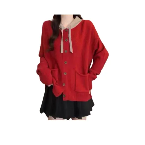 OURUOKE Красный Женский Трикотаж