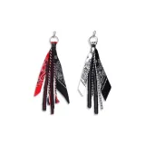 Квадратный шарф, цепь для брюк, черный и белый + черный и красный (1 пара)